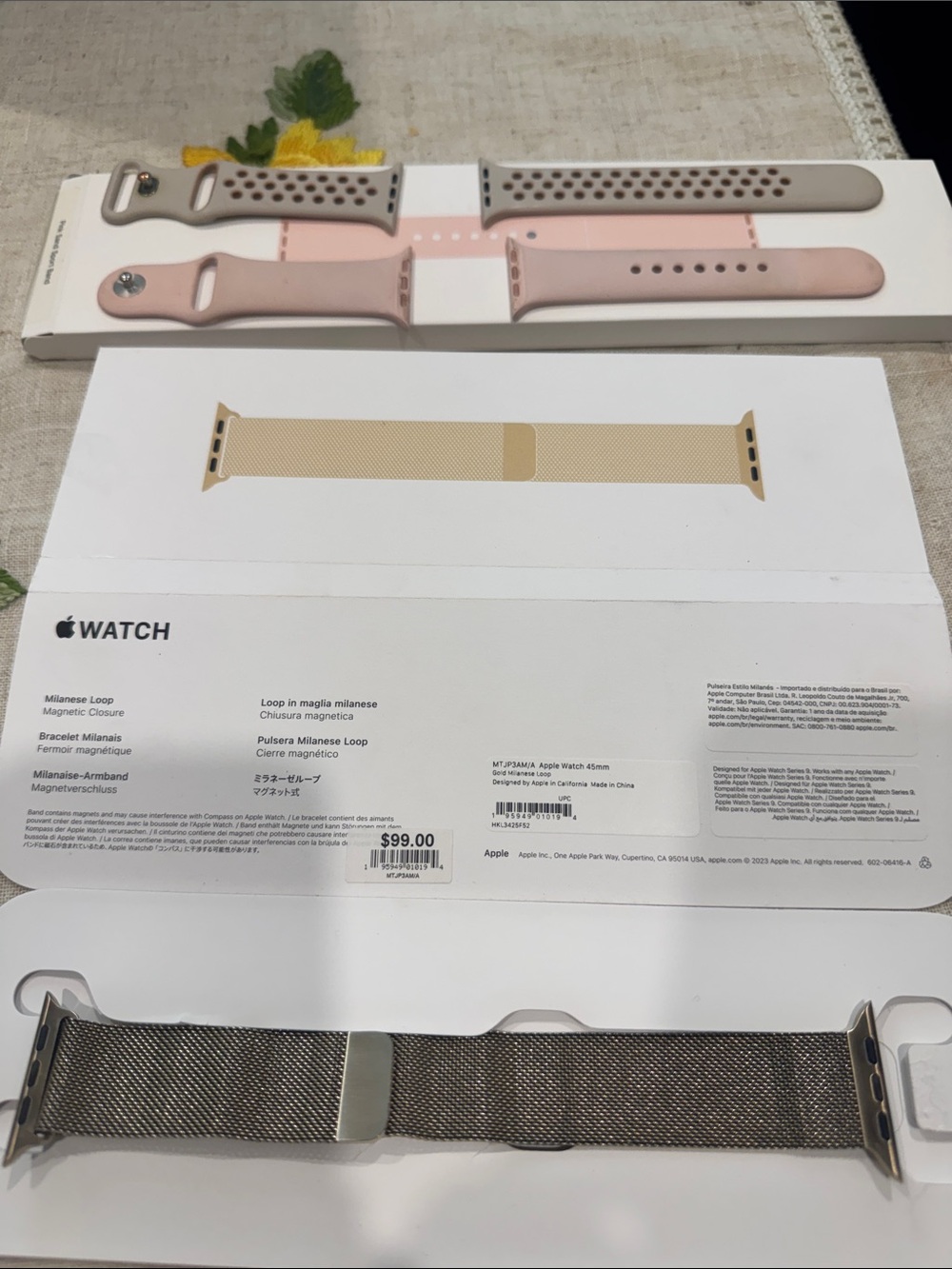 Bundle of 3 Apple Watch 44MM s/m bands